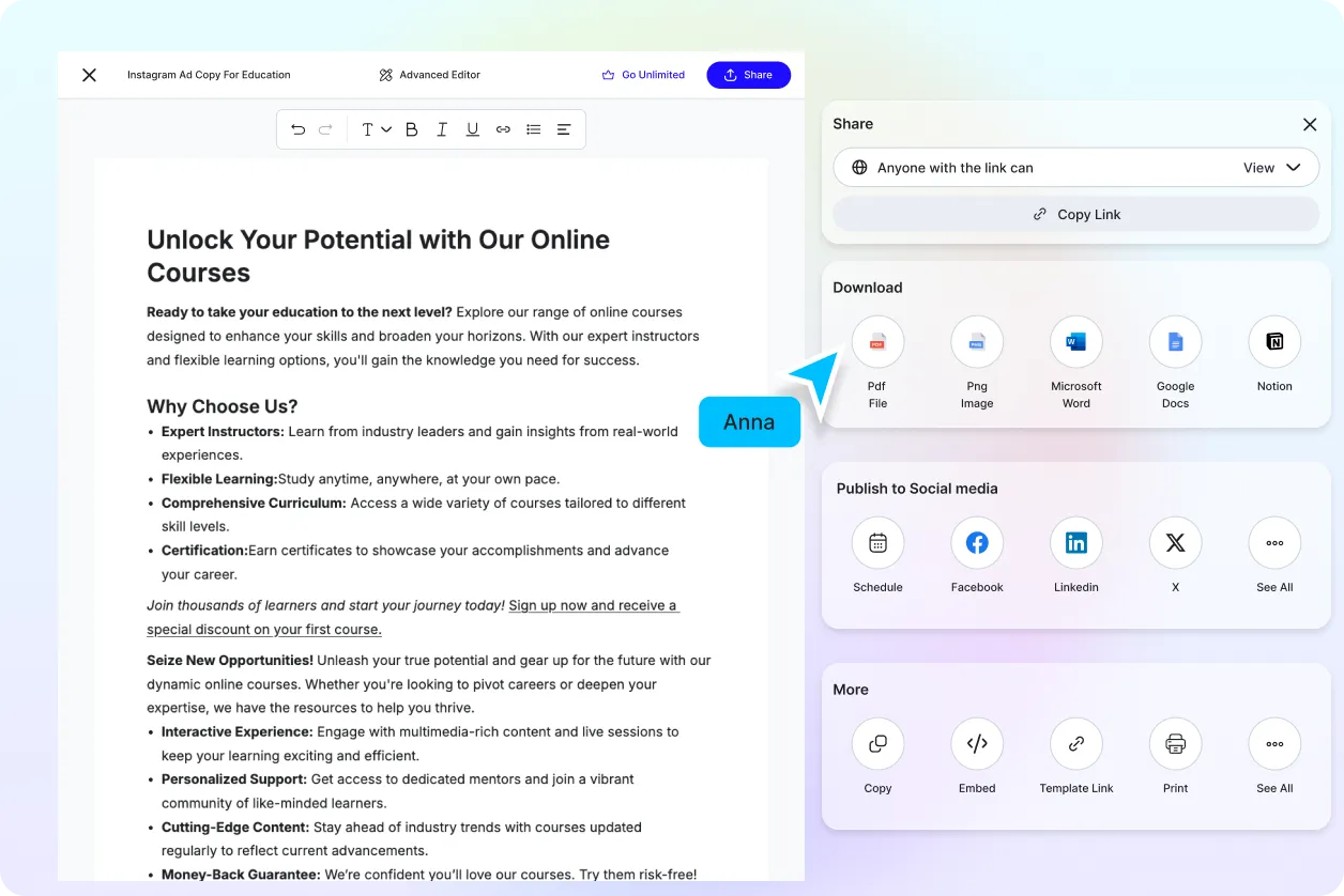 Free AI Instagram Ad Copy Generator, Free Instagram Ad Copy Maker Online